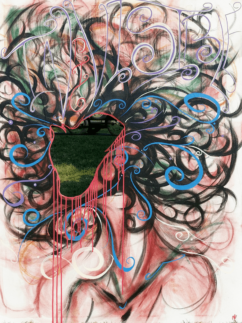 Close-up detail of the Indivisible print