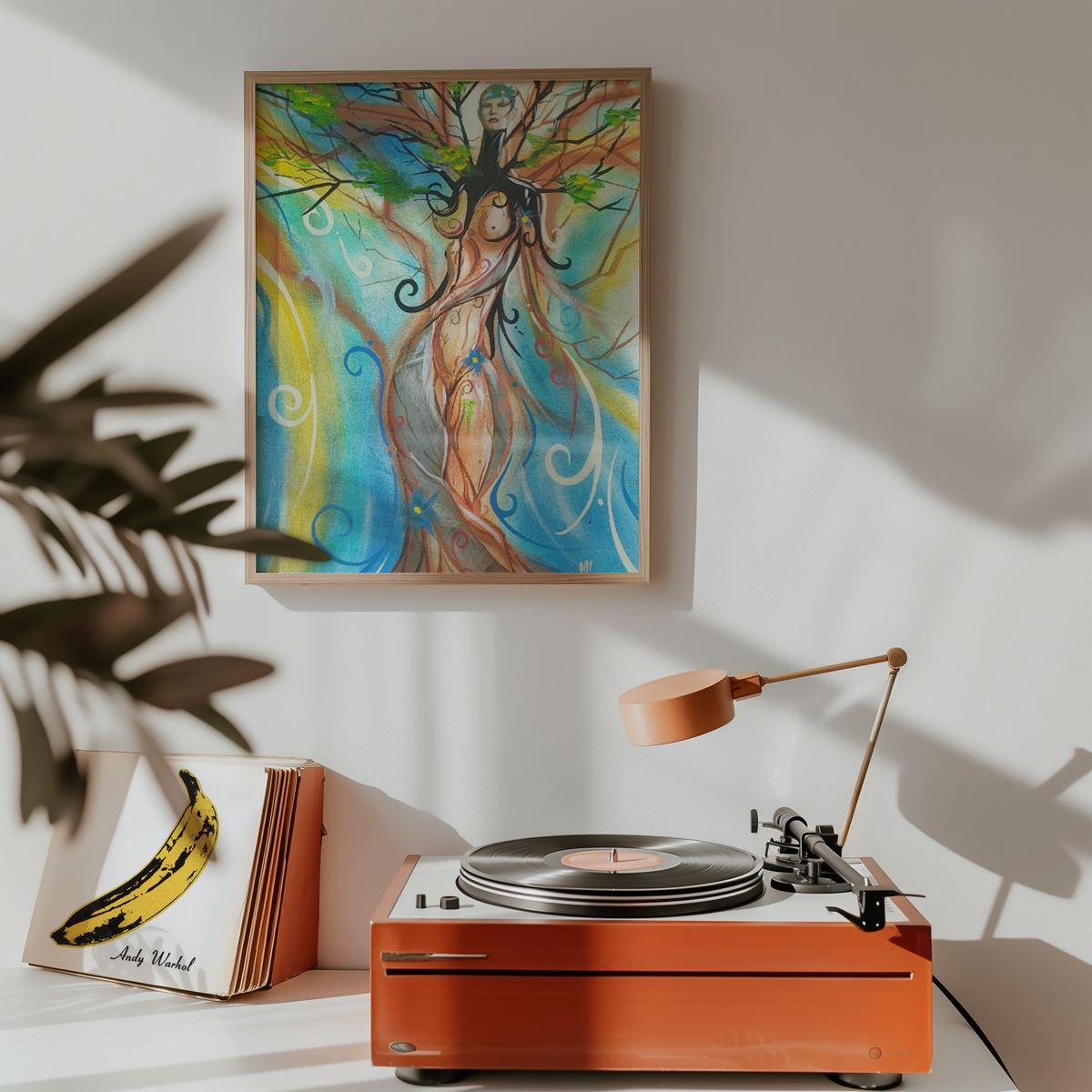 Medium woman and nature art print by Monty