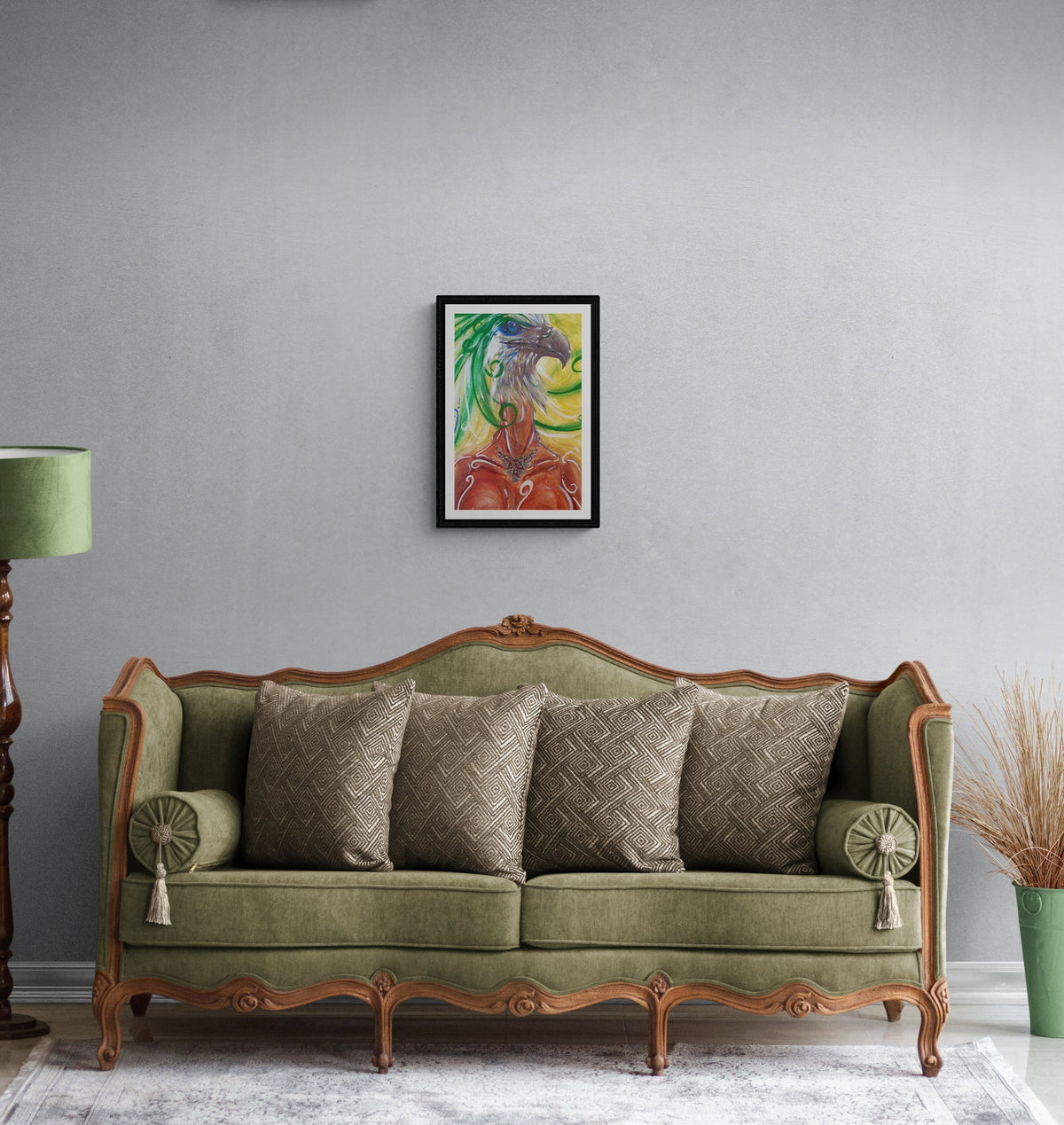 L'oiseau surreal art print by Monty