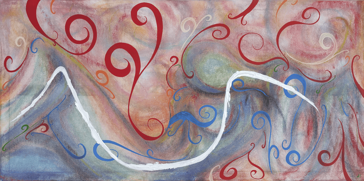 Close-up of the soft pastel detail in She Is New Orleans by Monty
