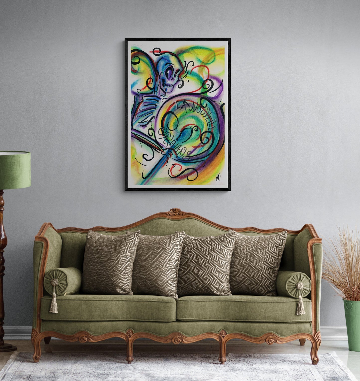 Skeleton Drum - Paper Print - Monty! - Monty!