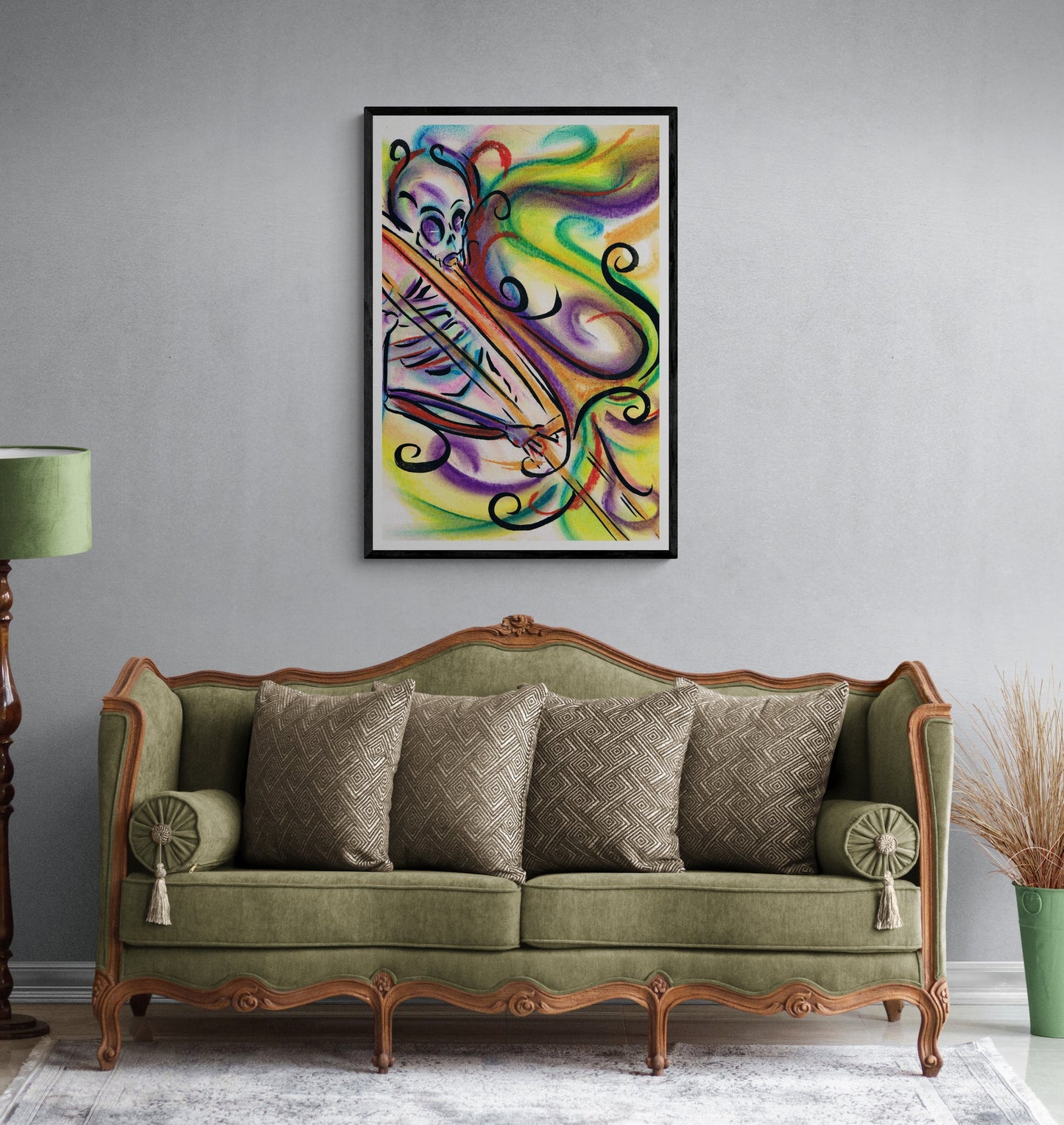 Skeleton Trombone - Paper Print - Monty! - Monty!