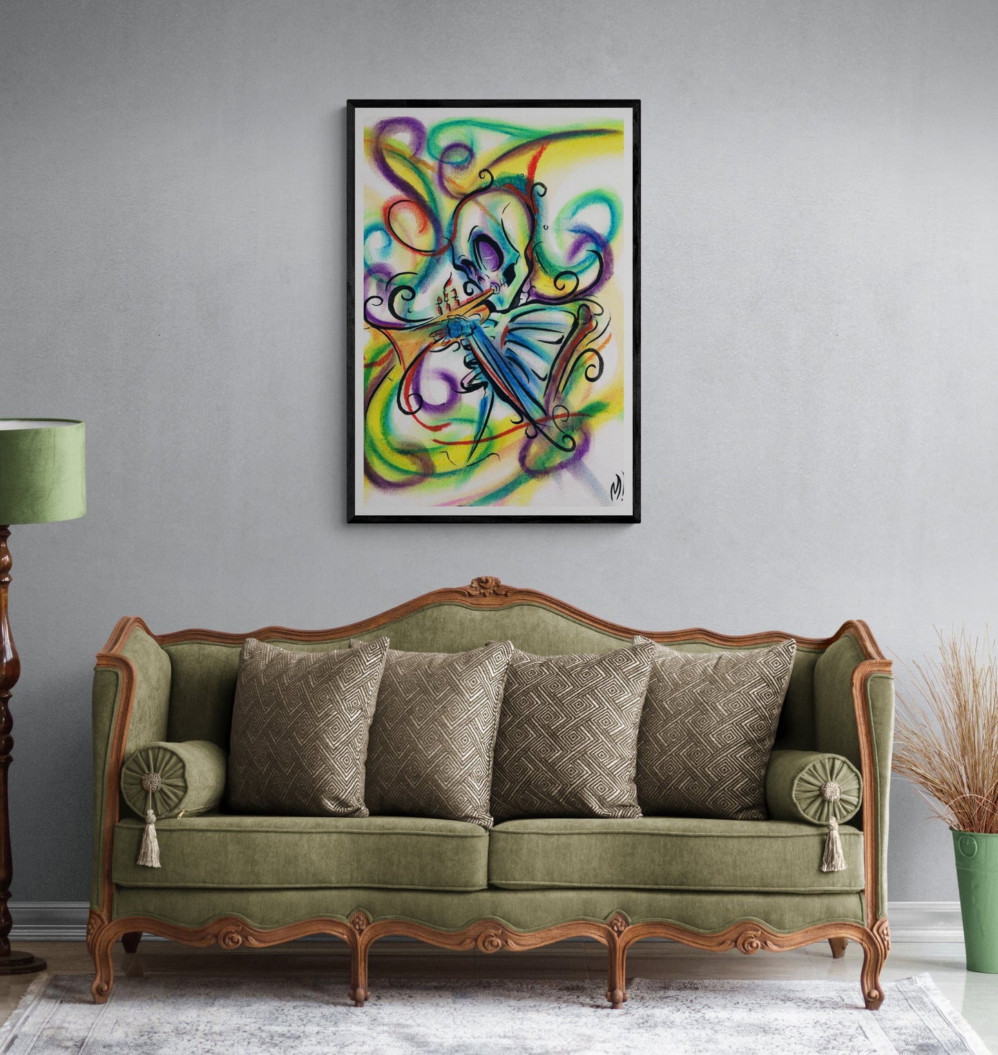 Skeleton Trumpet - Paper Print - Monty! - Monty!