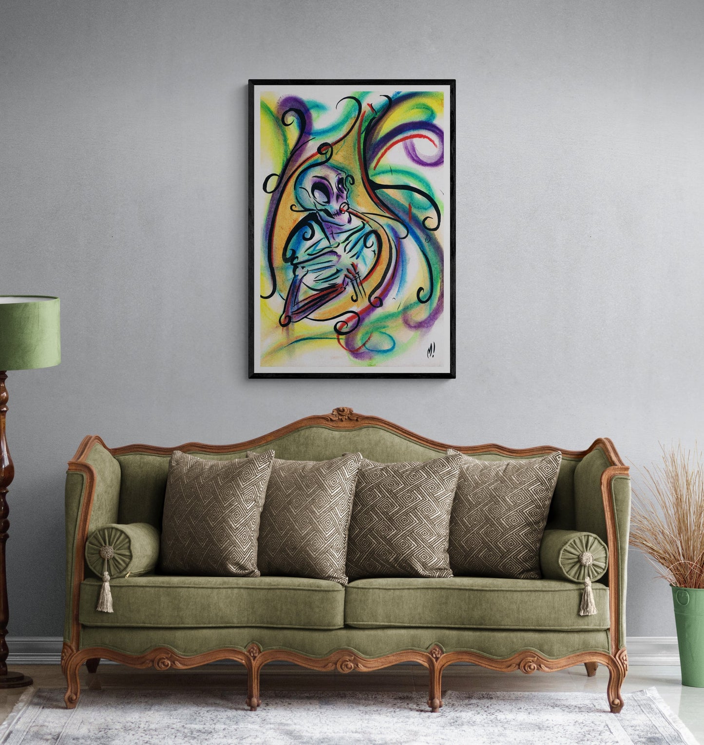 Skeleton Tuba - Paper Print - Monty! - Monty!