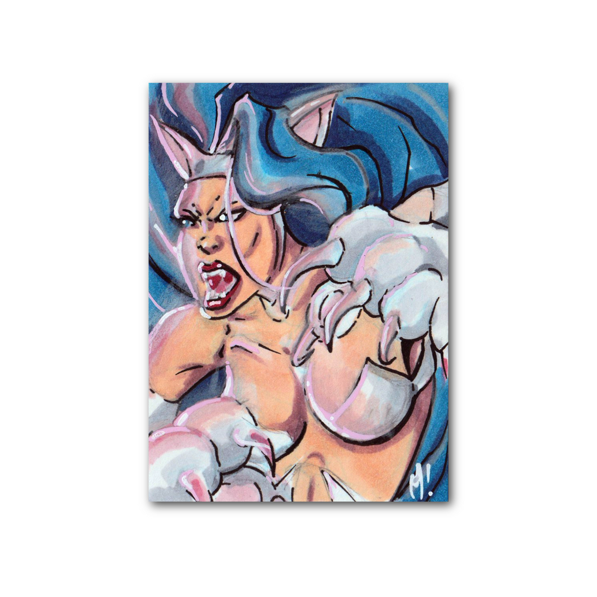 Full scale of Bad Luck sketch card