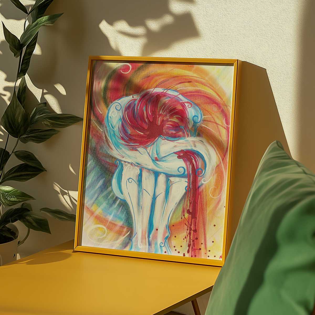 Small Calm art print by Monty on a table