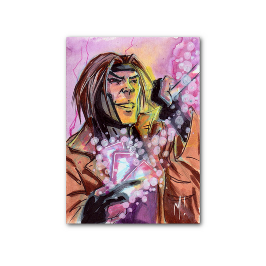 Full scale of Card Shark sketch card