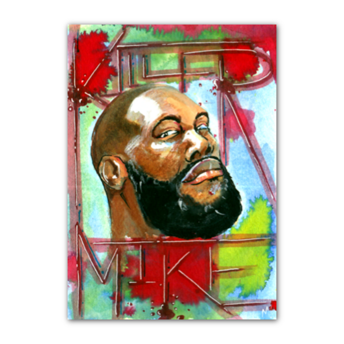 Full scale of Killer Mike original art 