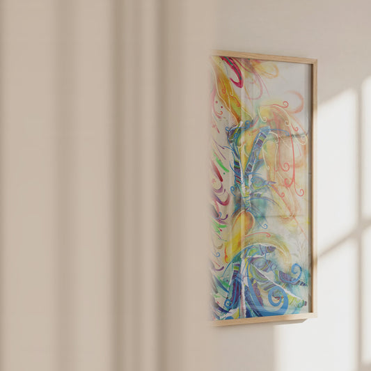 Video of the She Creates feminist wall art print by Monty