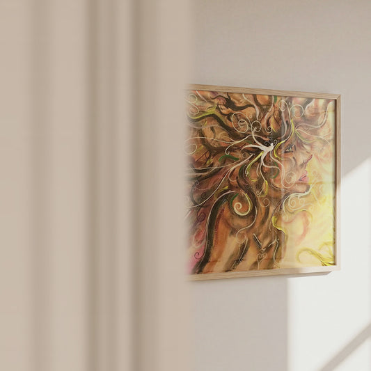 Video of the Wind woman in the wind art print by Monty
