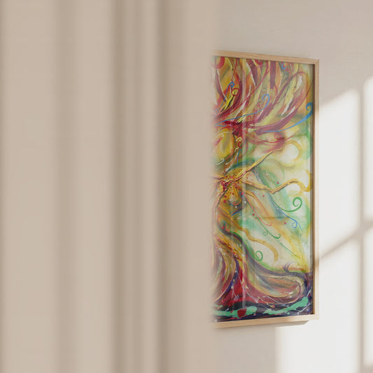 Video of the She Burns fiery woman art print by Monty