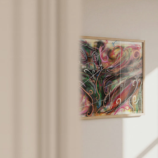 Video of the Old School cassette tape art print by Monty