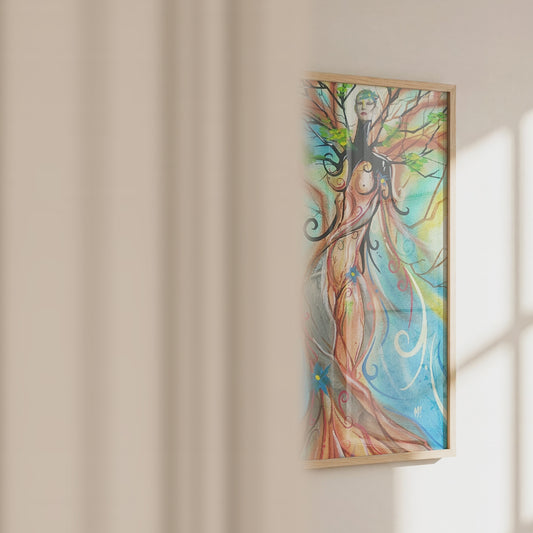 Video of the L'arbre woman and nature art print by Monty