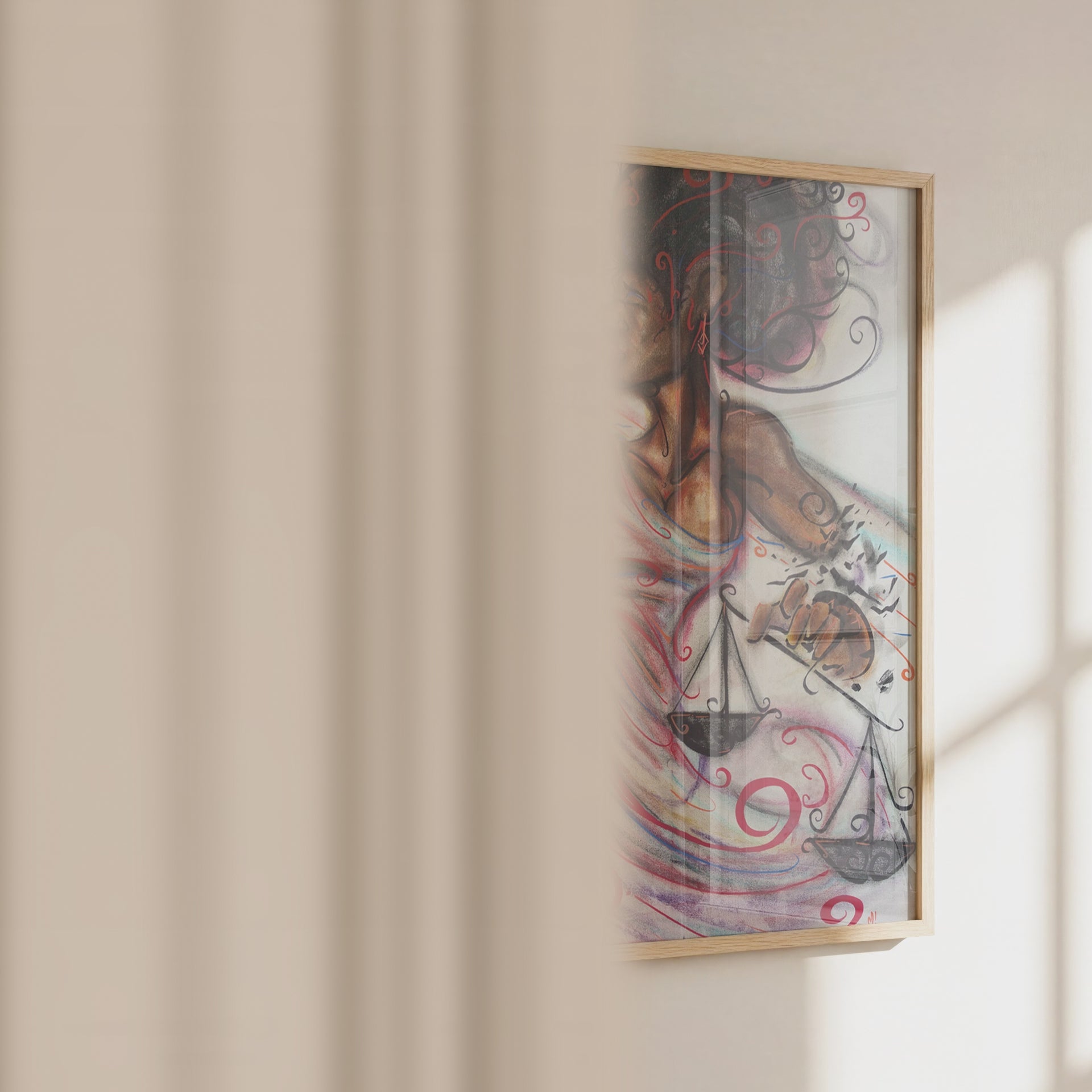 Video of the For All lady justice art print by Monty