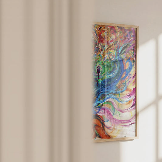 Video of the She Grows vibrant woman print by Monty