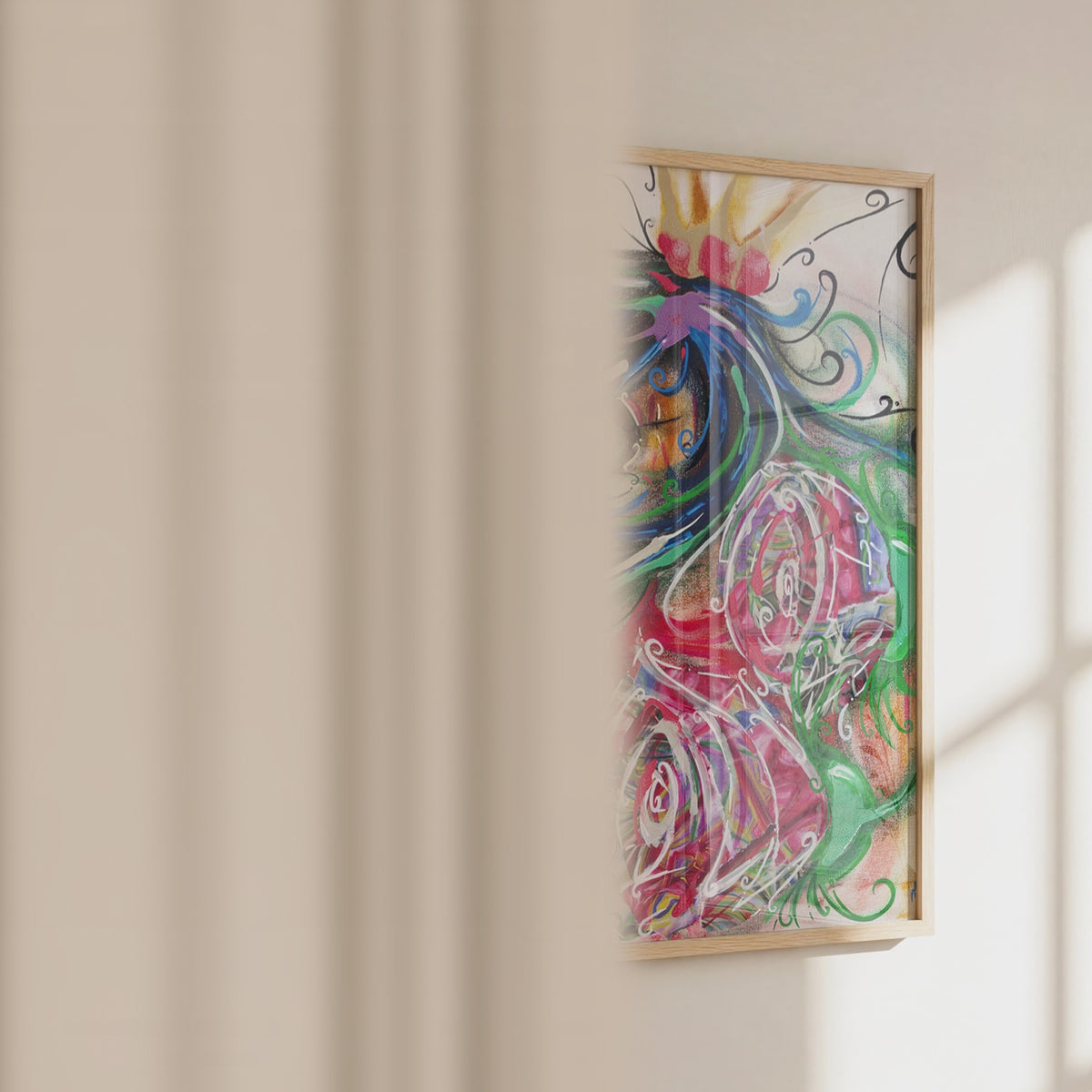 Video of the She Stands Queen of Hearts art print by Monty