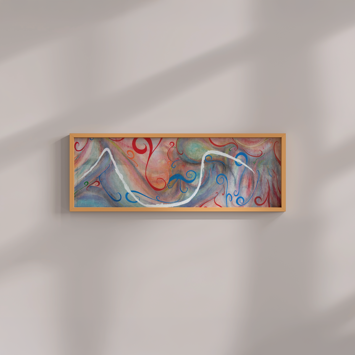 She Is New Orleans by Monty, Mississippi River art print in a frame leaning against a wall