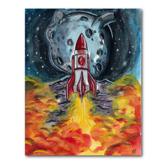 Full scale of Spacebound original art 
