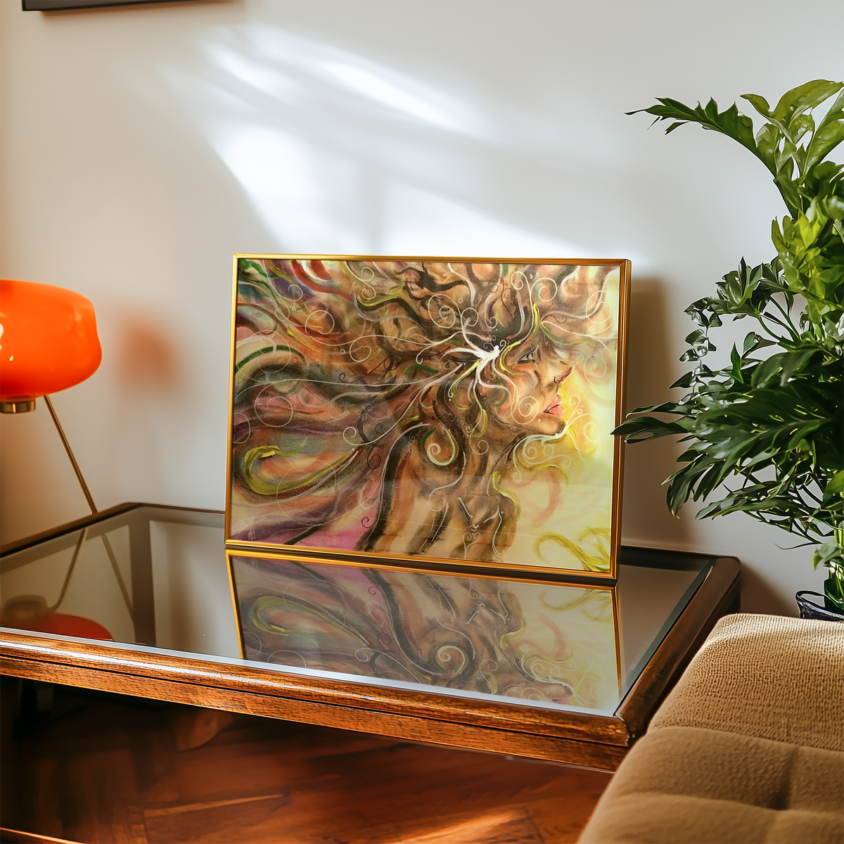Small Wind art print by Monty on a table